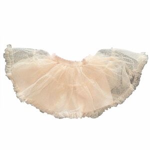 Swiss Dot Tulle Baby Skirt - Cream